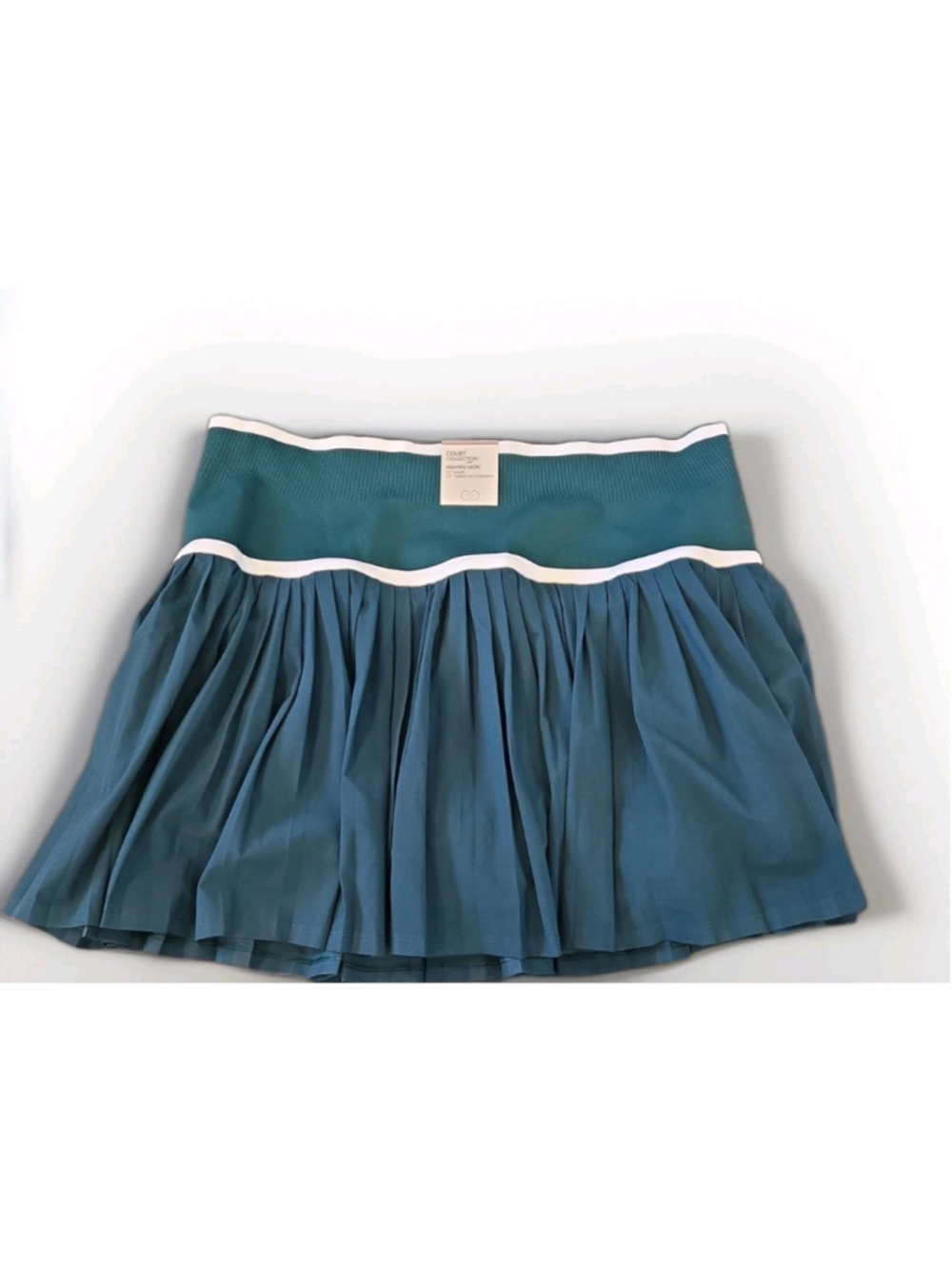 Calia Court High Rise Skort Pleated Dark Green White Sz XXL 16” Lngth NWT (D-36)